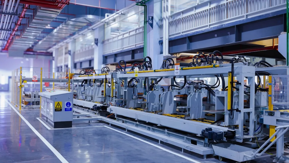 a large machine in a large building