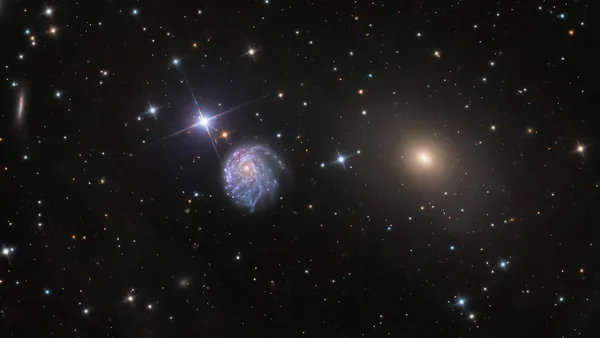 an image of a spiral galaxy in the sky