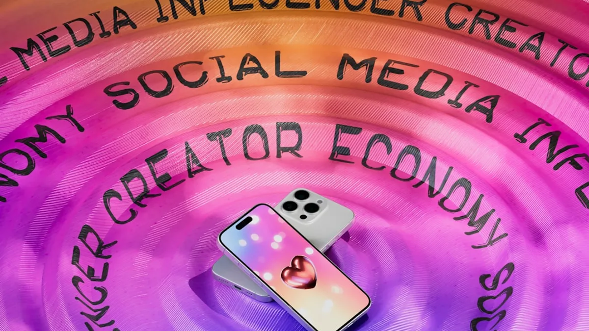 A cell phone sitting on top of a purple circle