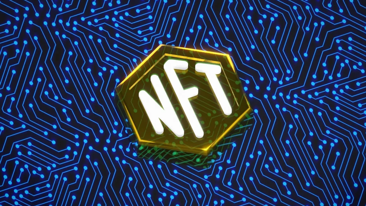 a logo with a blue background