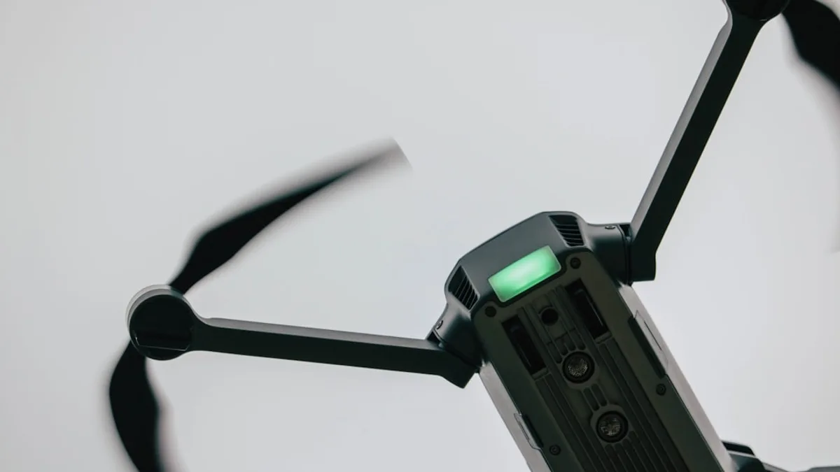black quad copter drone