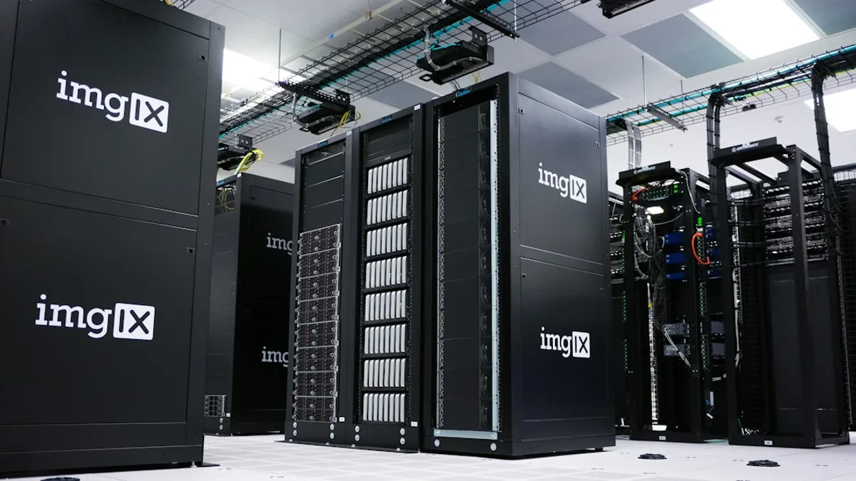 img IX mining rig inside white and gray room