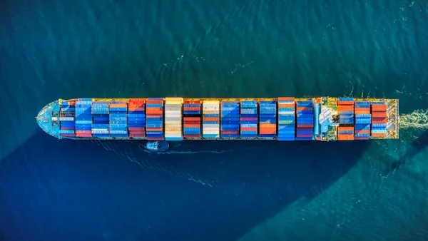 aerial view of boat on water