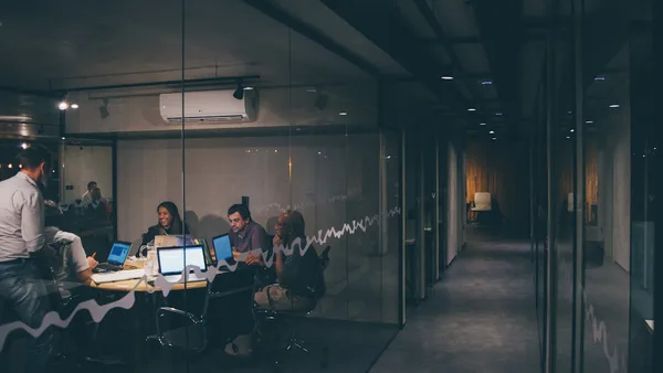 group of people having a meeting