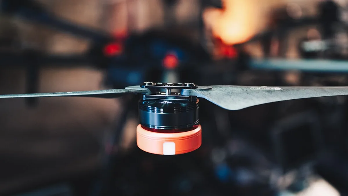 black and red quadcopter