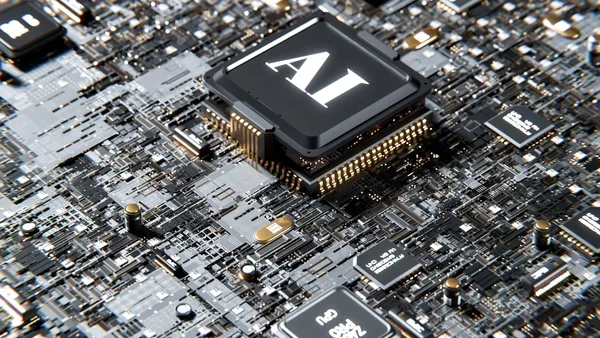 a computer chip with the letter a on top of it