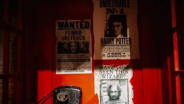 Wanted posters for harry potter and fenrir greyback