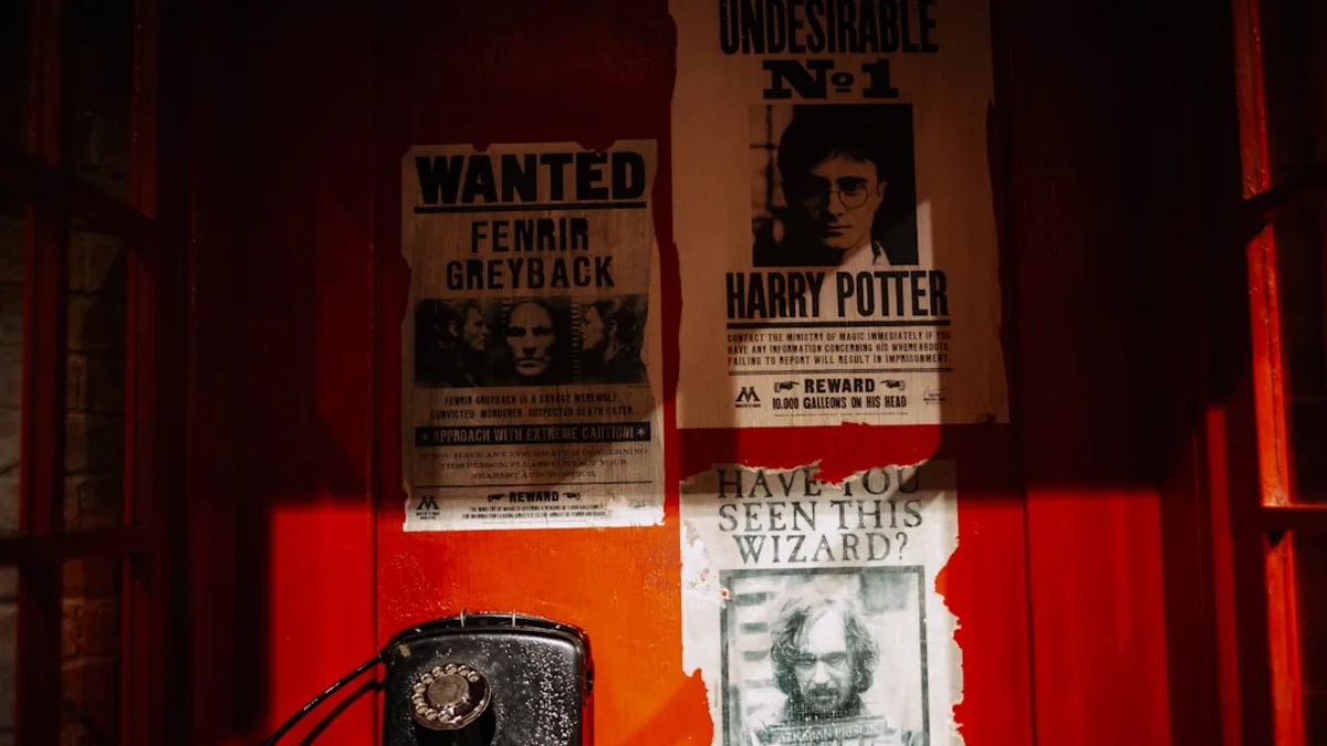 Wanted posters for harry potter and fenrir greyback