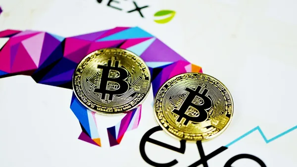 gold and purple round coins