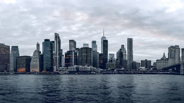 a view of a city from the water