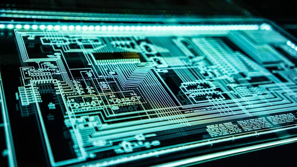 teal LED panel