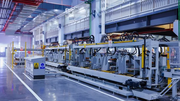 a large machine in a large building