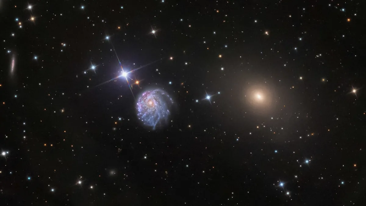 an image of a spiral galaxy in the sky
