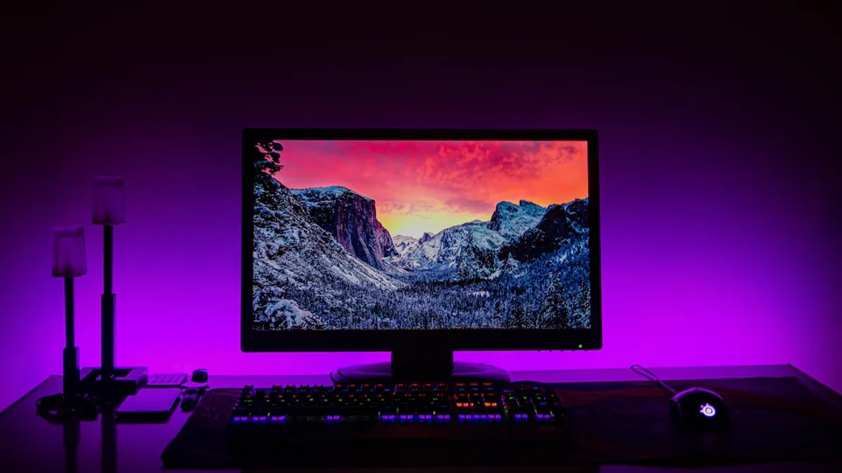 shallow focus photo of black flat screen computer monitor