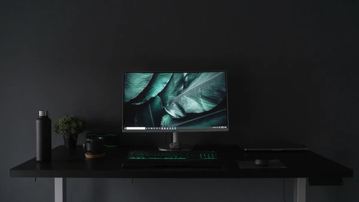 black flat screen tv turned off