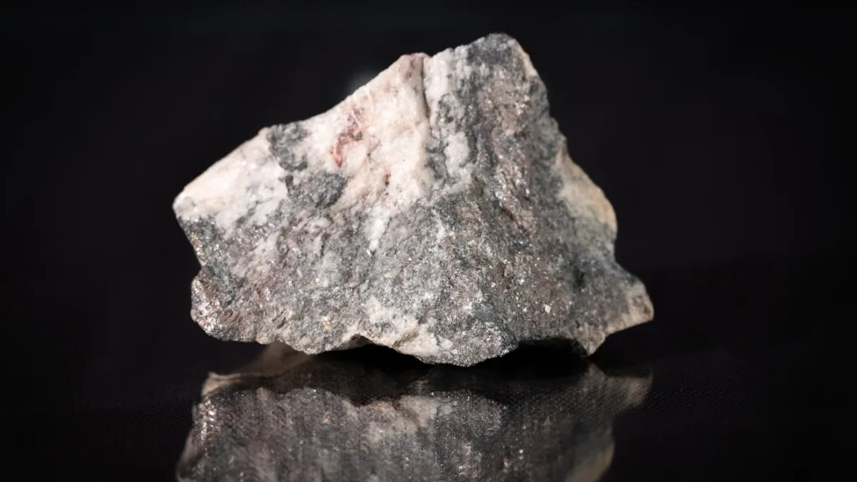 brown and gray stone fragment