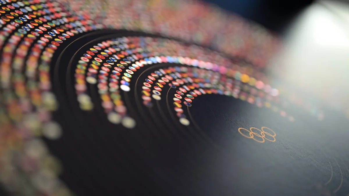 a close up of a book with a blurry background