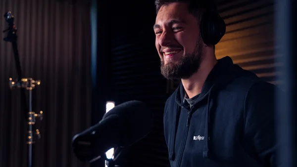 a man wearing headphones