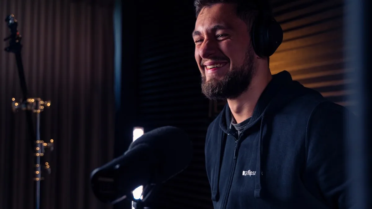 a man wearing headphones