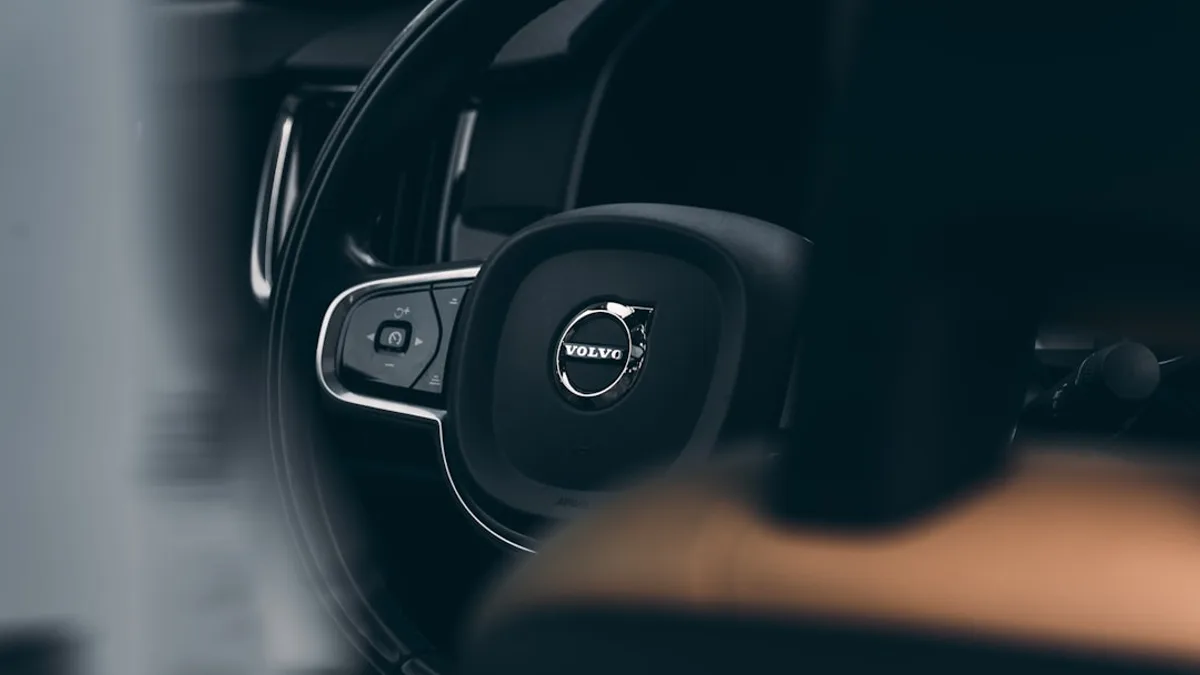 black bmw car steering wheel