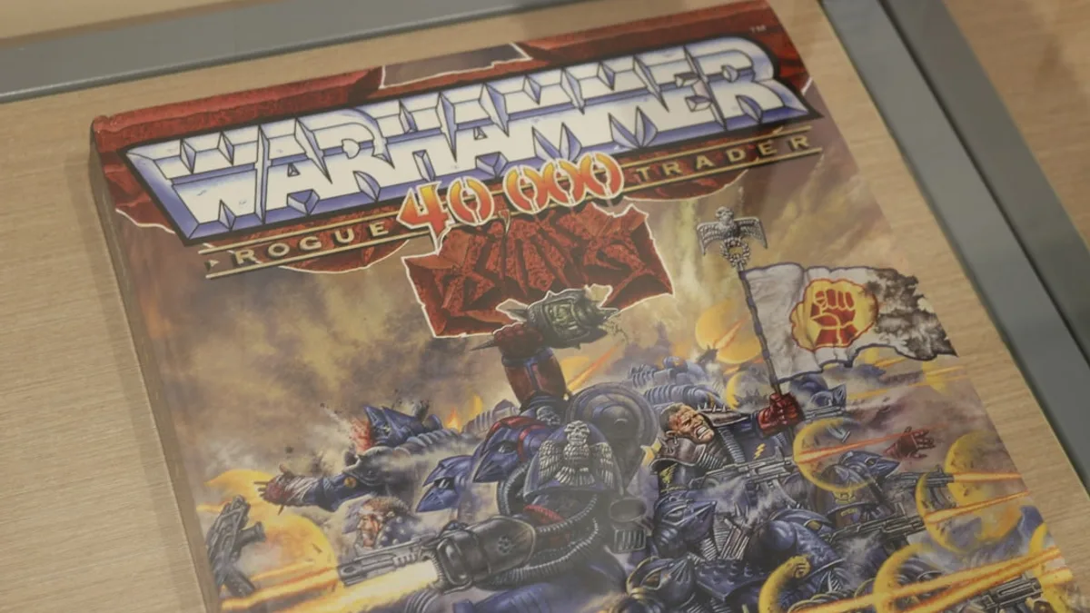 A picture of a picture of a warhammer game