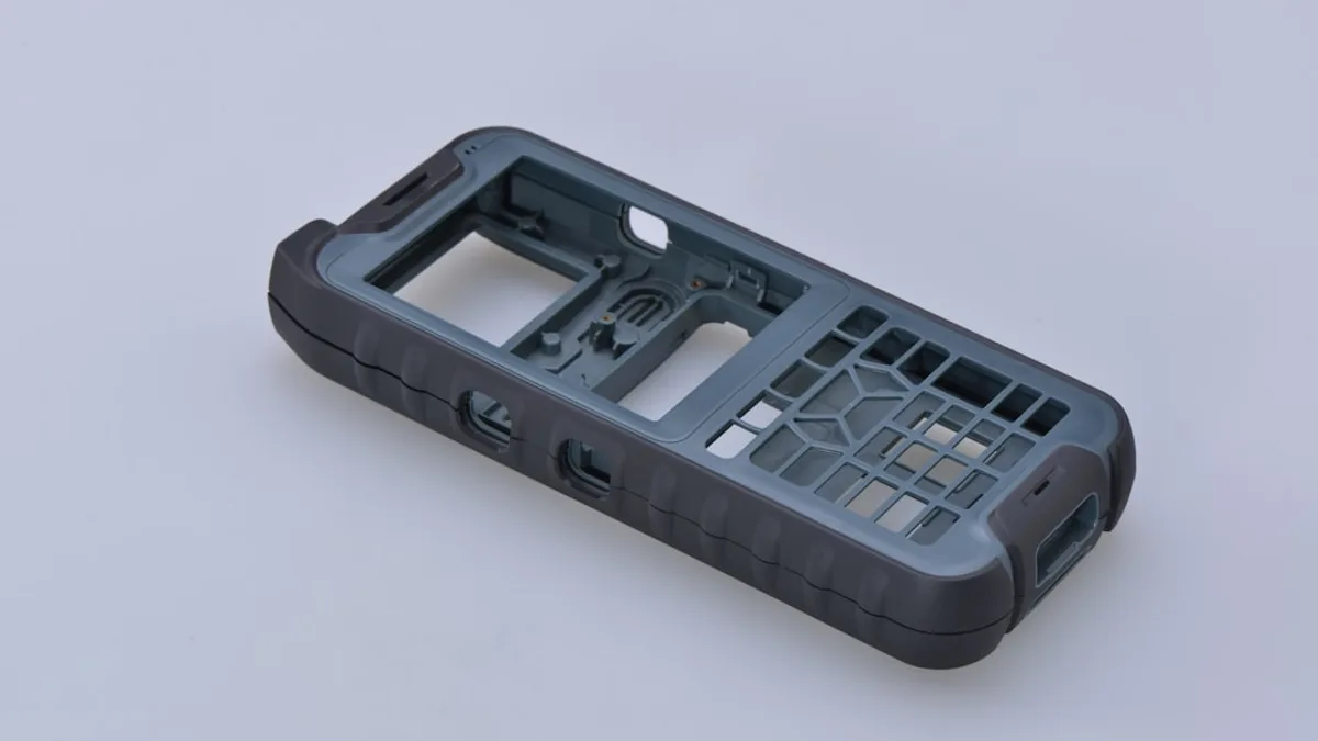 black and gray plastic tool