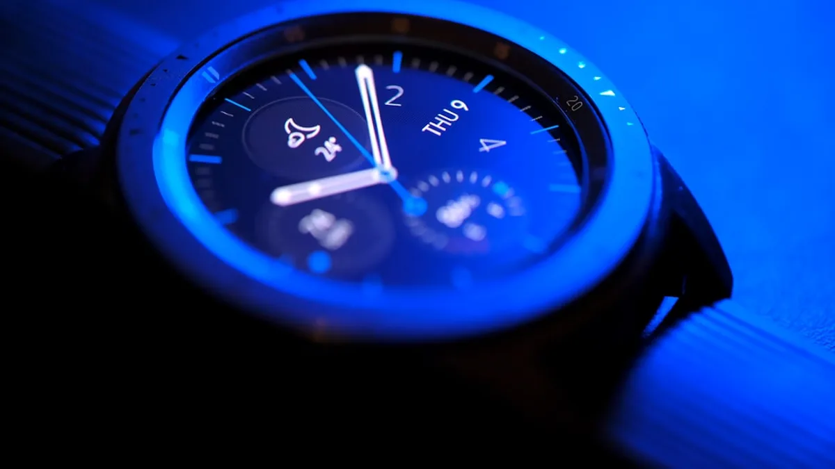 black chronograph watch