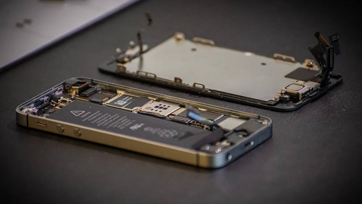 black and gold hard disk drive