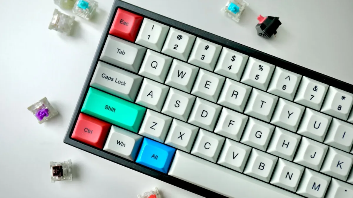white green and blue computer keyboard