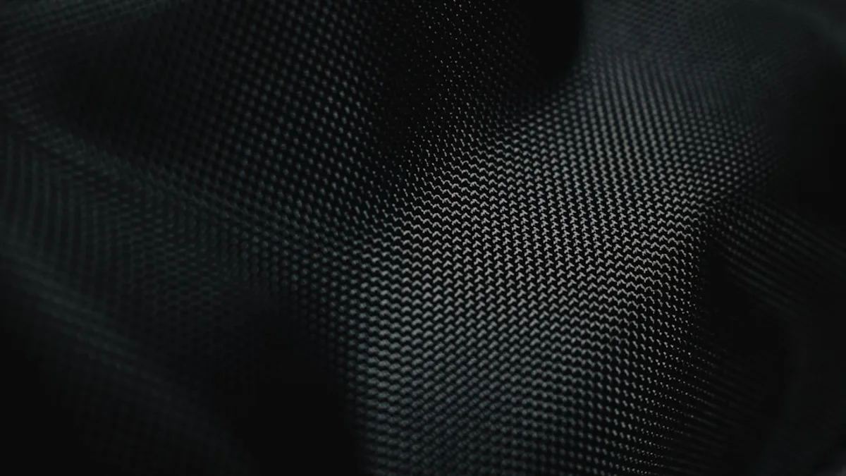 a close up of a black fabric texture