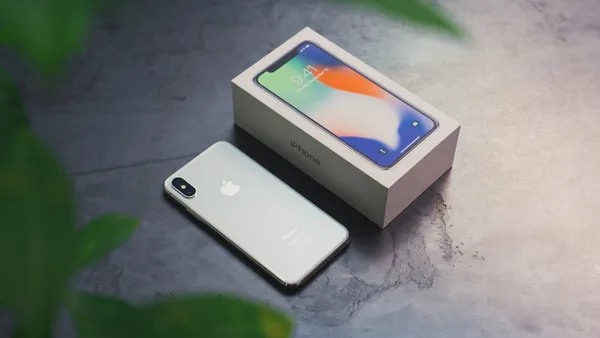 a white cell phone