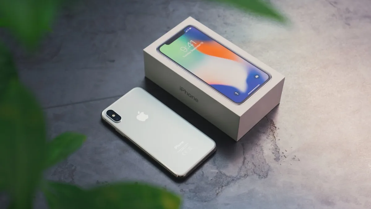 a white cell phone