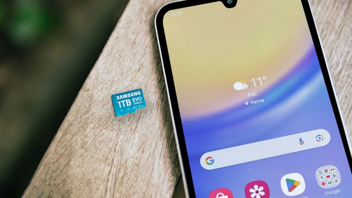 A close up of a cell phone on a table