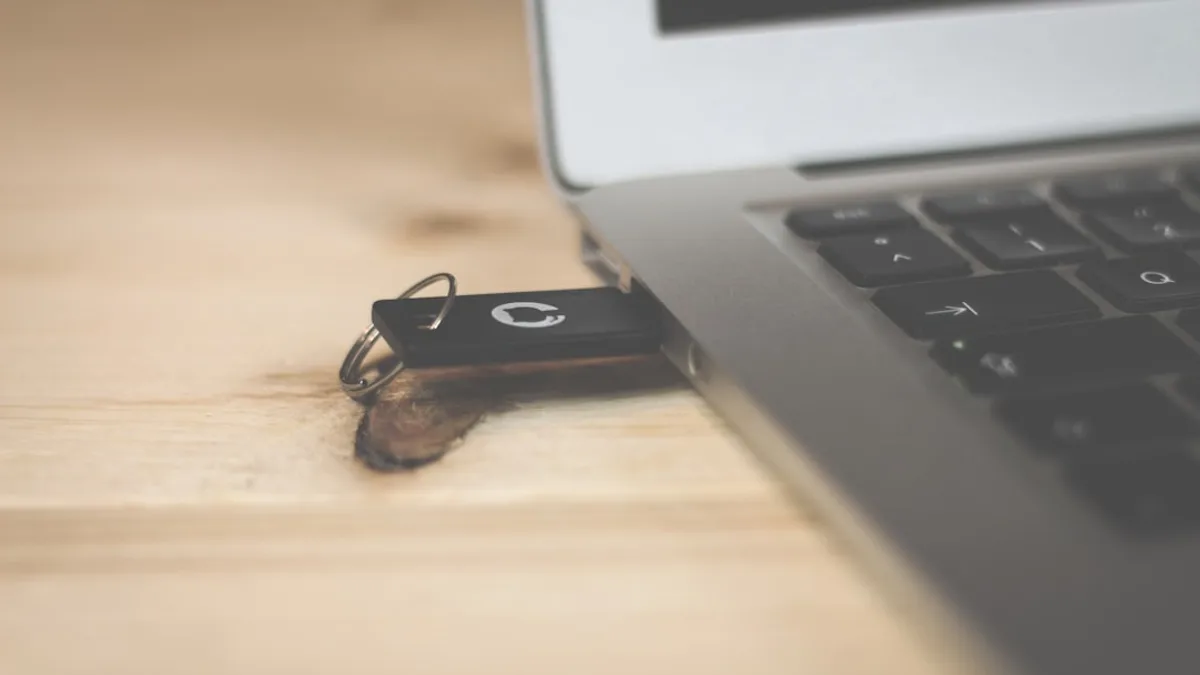 black USB flash drive